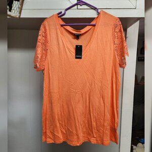 Torrid TShirt with Lace Sleeve